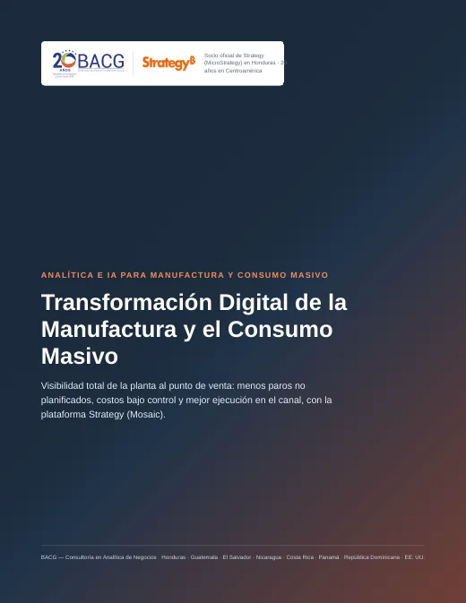 Portada de la guía Transformación Digital de la Manufactura y el Consumo Masivo